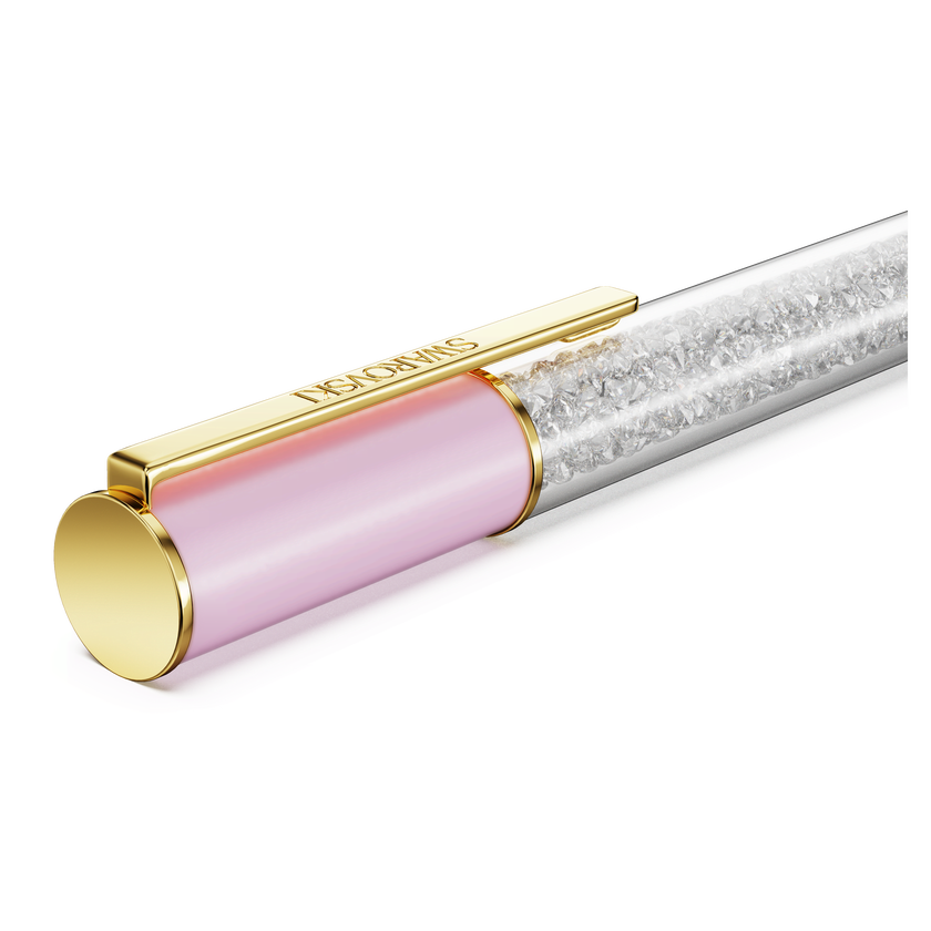 swarovski قلم crystalline lustre، لون وردي، طلاء باللون الذهبي
