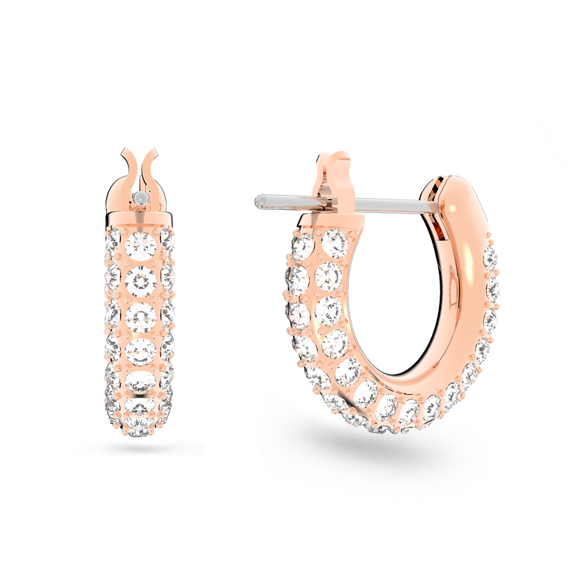 swarovski أقراط  stone  للأذن  المثقوبة،  صغيرة،  لون وردي،  طلاء ذهبي وردي