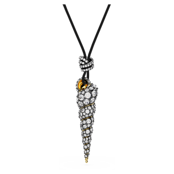 swarovski قلادة idyllia، قطع مُستدير، شكل صدفة، لون أبيض، لمسة نهائية من معادن مختلطة