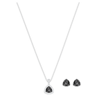swarovski begin set trilliant cut black rhodium plated