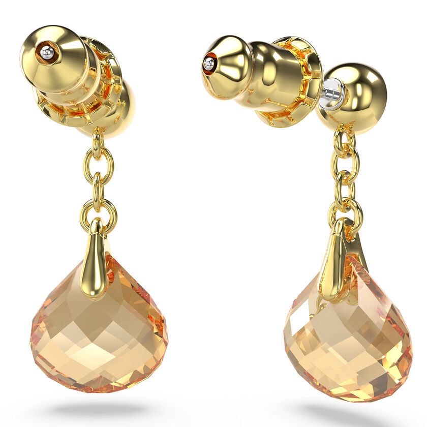 swarovski أقراط متدلية tessa، لون ذهبي، طلاء بلون ذهبي