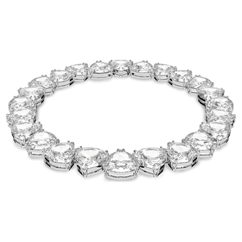 swarovski عقد millenia، مزدان بكريستال مثلث، لون أبيض، طلاء روديوم