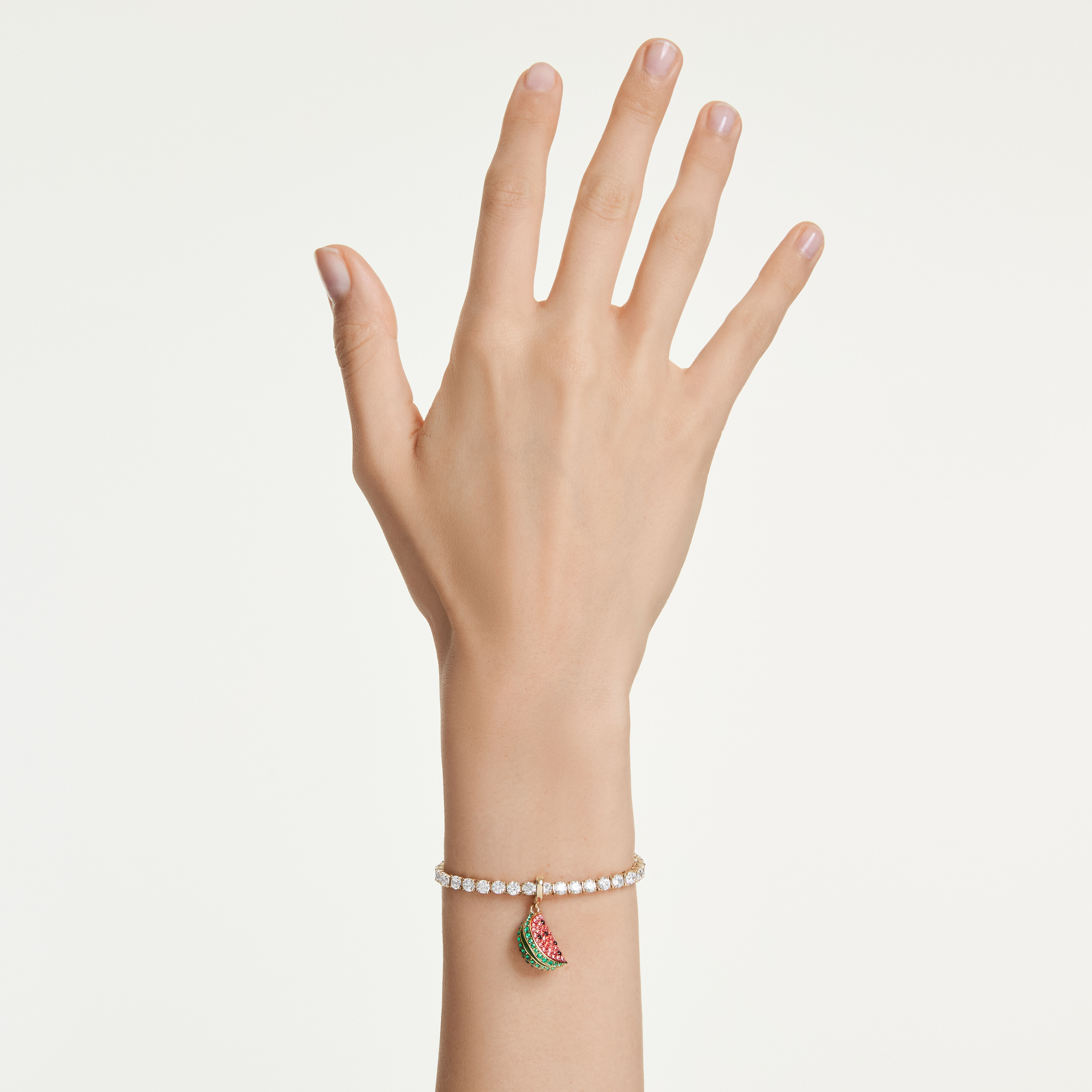 swarovski حلية idyllia، قطع متنوع، شكل بطيخ، ألوان متعددة، طلاء باللون الذهبي