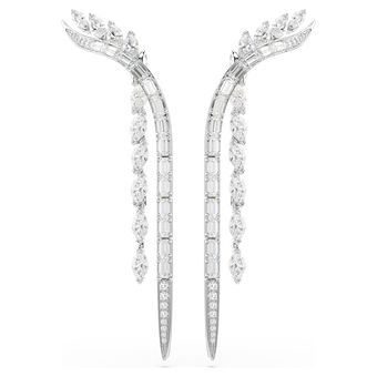 swarovski أقراط mesmera، قطع متنوع، لون أبيض، طلاء روديوم