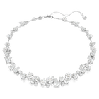swarovski constella necklace round cut white rhodium plated
