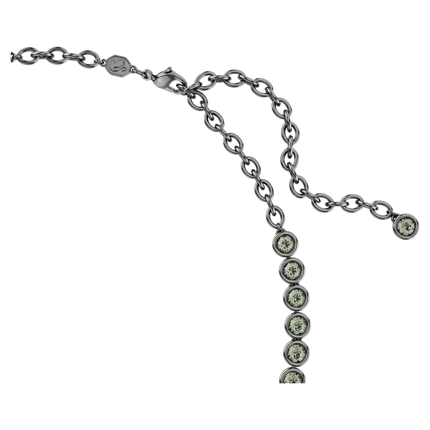 swarovski عقد imber، قطع مُستدير، لون رمادي، طلاء روثينيوم
