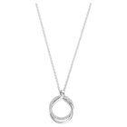 swarovski exact pendant round shape white rhodium plated
