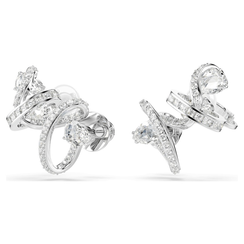 swarovski حلية أذن hyperbola، قطع متنوع، لون أبيض، طلاء روديوم