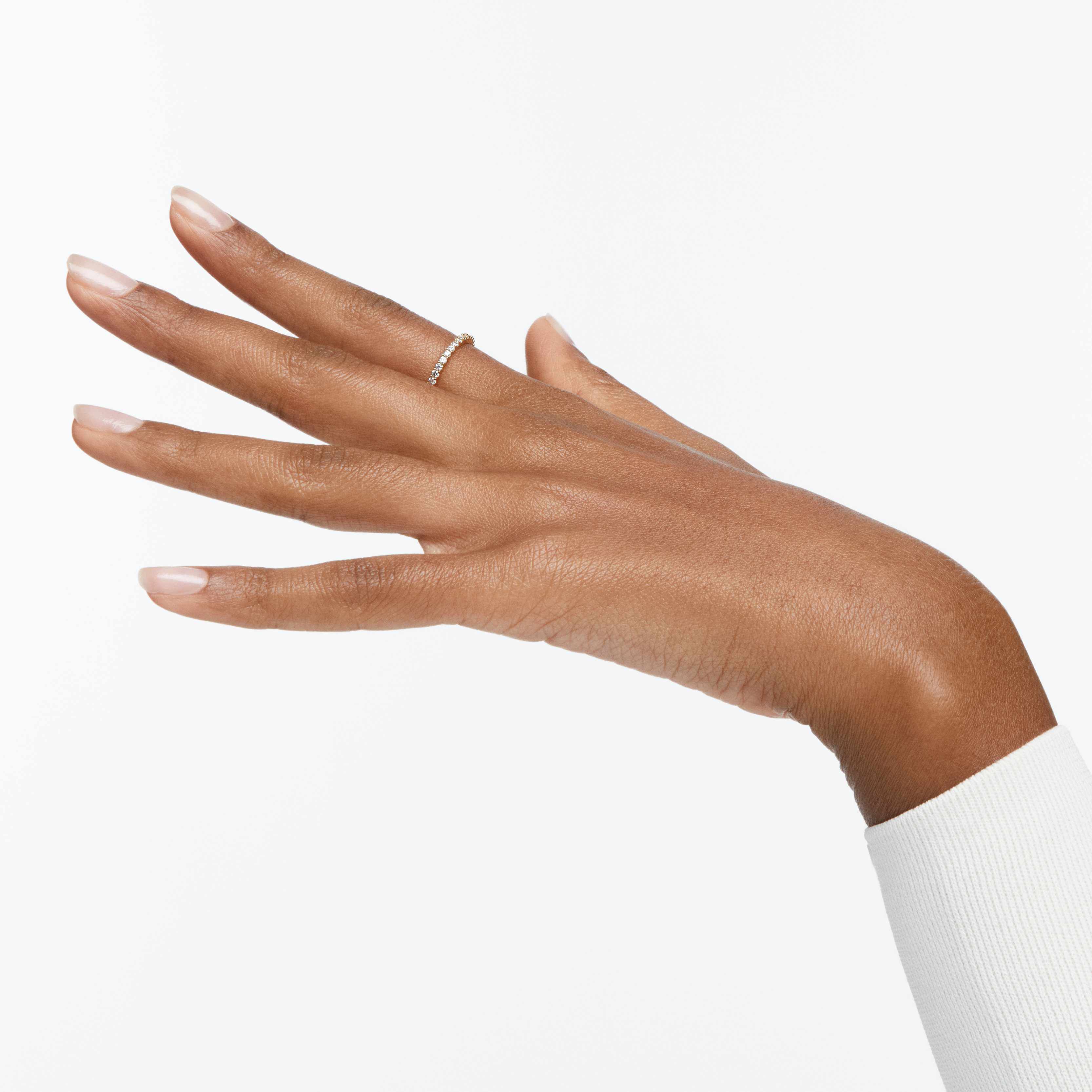 swarovski خاتم vittore، لون أبيض، طلاء باللون الذهبي