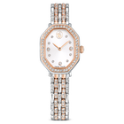 swarovski dextera octagon watch swiss made metal bracelet silver tone rose gold tone finish