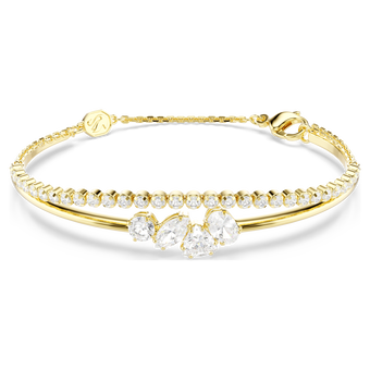 swarovski سوار mesmera، قطع متنوع، لون أبيض، لمسة نهائية من الذهب عيار 18 قيراط