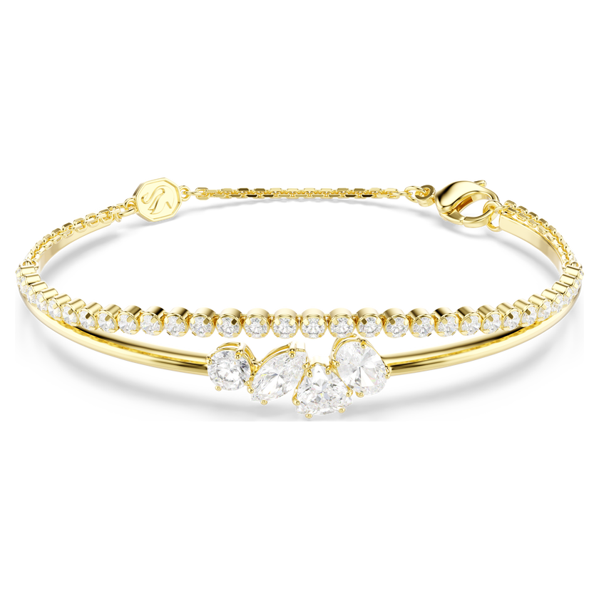 swarovski سوار mesmera، قطع متنوع، لون أبيض، لمسة نهائية من الذهب عيار 18 قيراط