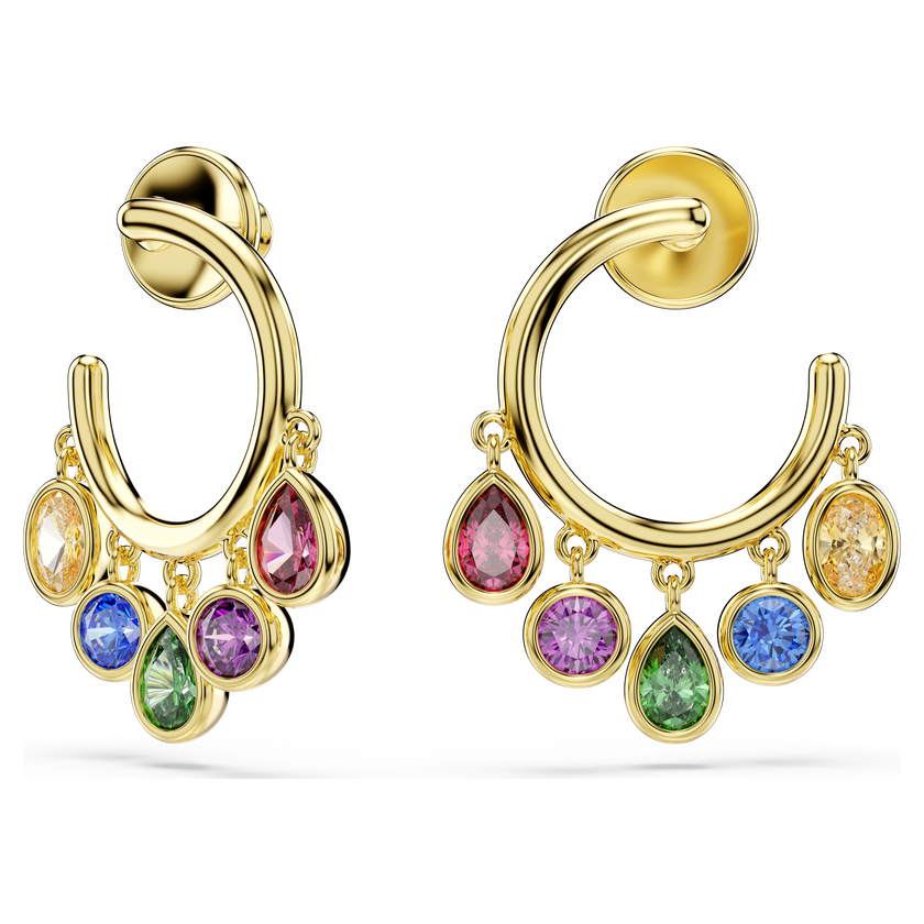 swarovski أقراط حلقية imber، قطع متنوع، ألوان متعددة، لمسة نهائية من الذهب عيار 18 قيراط
