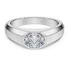 swarovski octagon band ring lab grown diamonds 1 0 ct tw octagon shape 18k white gold