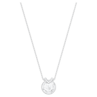 swarovski bella v pendant round cut white rhodium plated