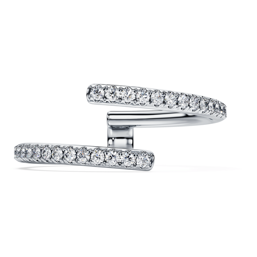 swarovski خاتم مفتوح eternity، ألماس مُصنع في المختبر إجمالي 0 2 قيراط، شكل دائري، ذهب أبيض عيار 18 قيراط