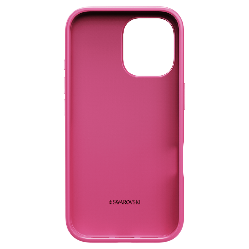 swarovski حافظة هاتف ذكي high، طبعة بنقشة الكريستال، iphone  16، لون وردي