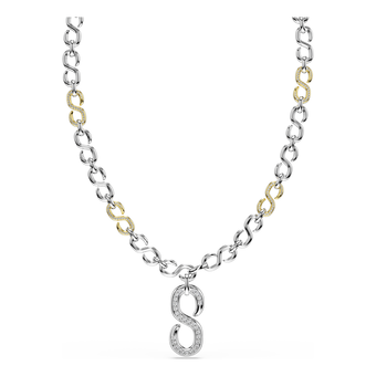 swarovski dextera strandage  round cut  white  mixed metal finish