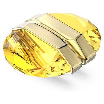 swarovski حلية lucent للأذن، فردية، بمغناطيس، لون أصفر، طلاء باللون الذهبي