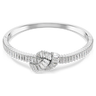 swarovski matrix bangle baguette cut knot white rhodium plated
