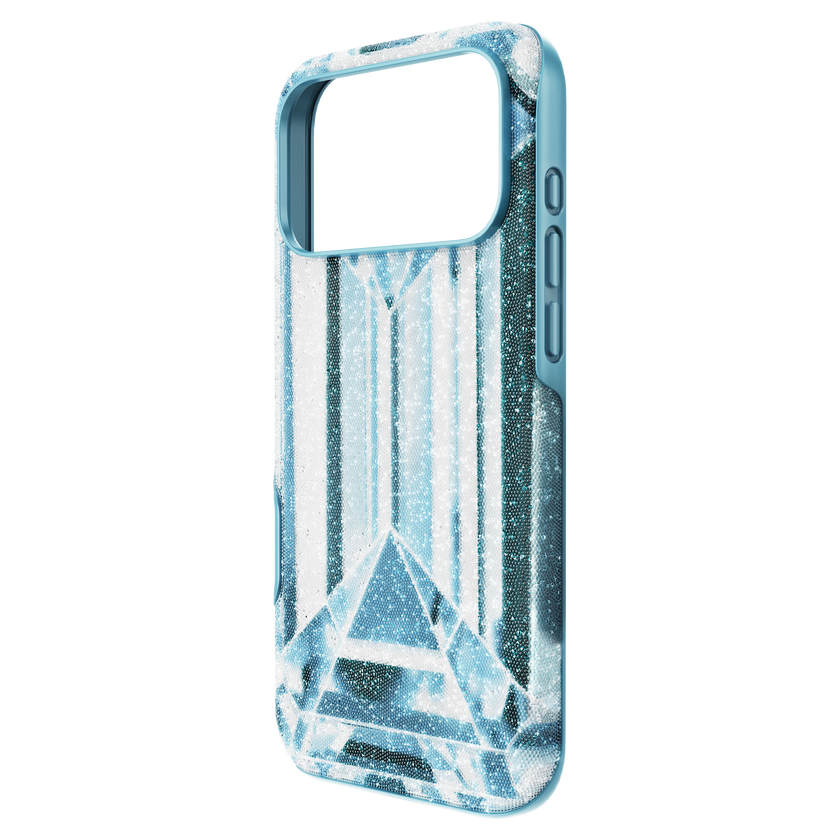 swarovski حافظة high للهاتف الذكي، تأثير كريستالي، iphone  17 pro max، لون أزرق