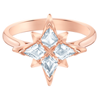 swarovski خاتم symbolic من سواروفسكي، على شكل نجمة، لون أبيض، طلاء باللون الذهبي الوردي