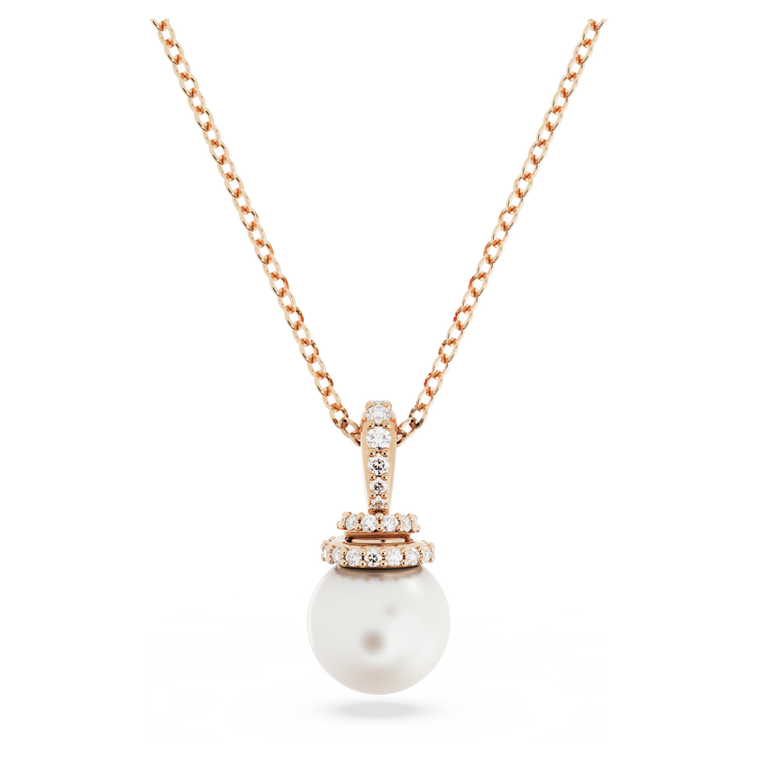 swarovski قلادة originally، لون أبيض، طلاء بلون ذهبي وردي