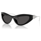 swarovski نظارة شمسية، على شكل عين القطة، sk6046، لون أسود