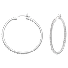 swarovski sommerset hoop earrings white rhodium plated