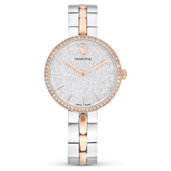 swarovski ساعة cosmopolitan، صناعة سويسرية، سوار معدني، لون فضي، لمسة نهائية من معادن مختلطة