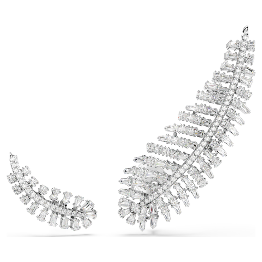 swarovski أقراط vienna، قطع متنوع، ريشة، لون أبيض، طلاء روديوم