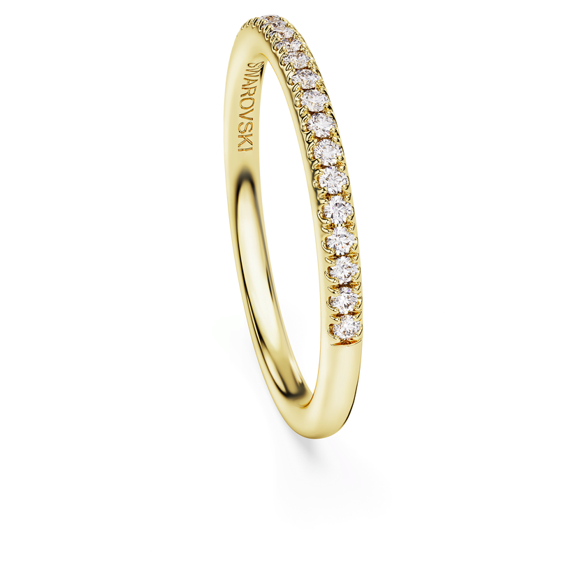swarovski خاتم eternity، ألماس مُصنع في المختبر بإجمالي 0 2 قيراط، شكل دائري، ذهب أصفر عيار 18