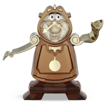 swarovski مجسم شخصية cogsworth، مجموعة beauty and the beast