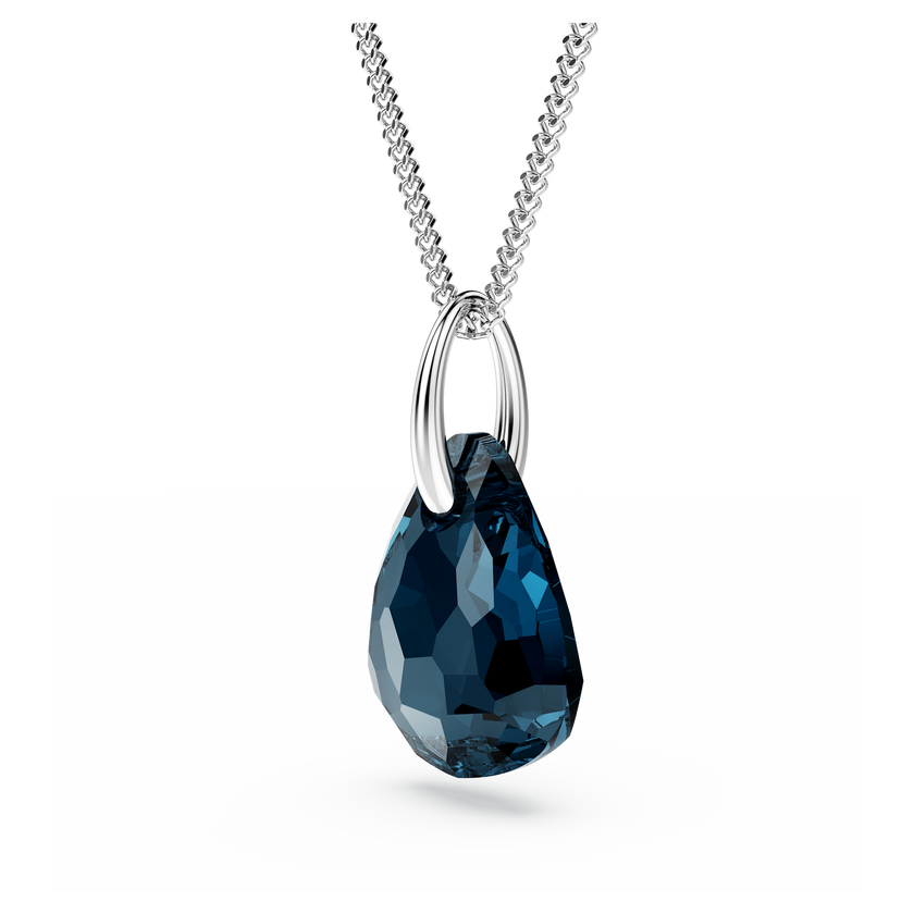 swarovski قلادة galet، لون أزرق، طلاء روديوم
