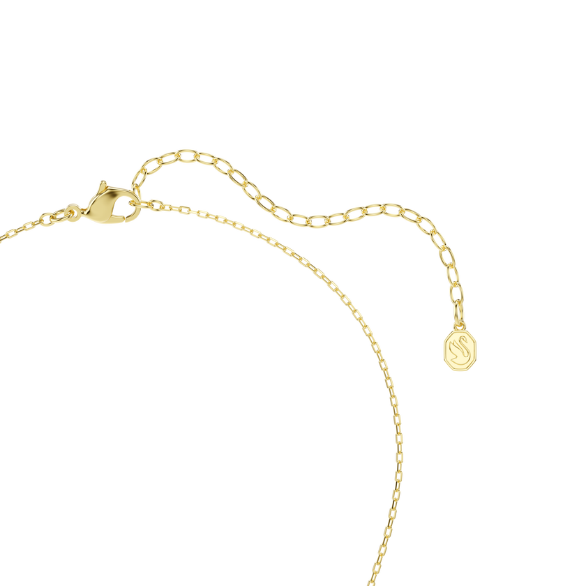swarovski طقم sublima، طقم  2 ، قطع كمثري، لون أحمر، لمسة نهائية من الذهب عيار 18 قيراط