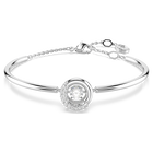 swarovski dextera bangle round cut white rhodium plated