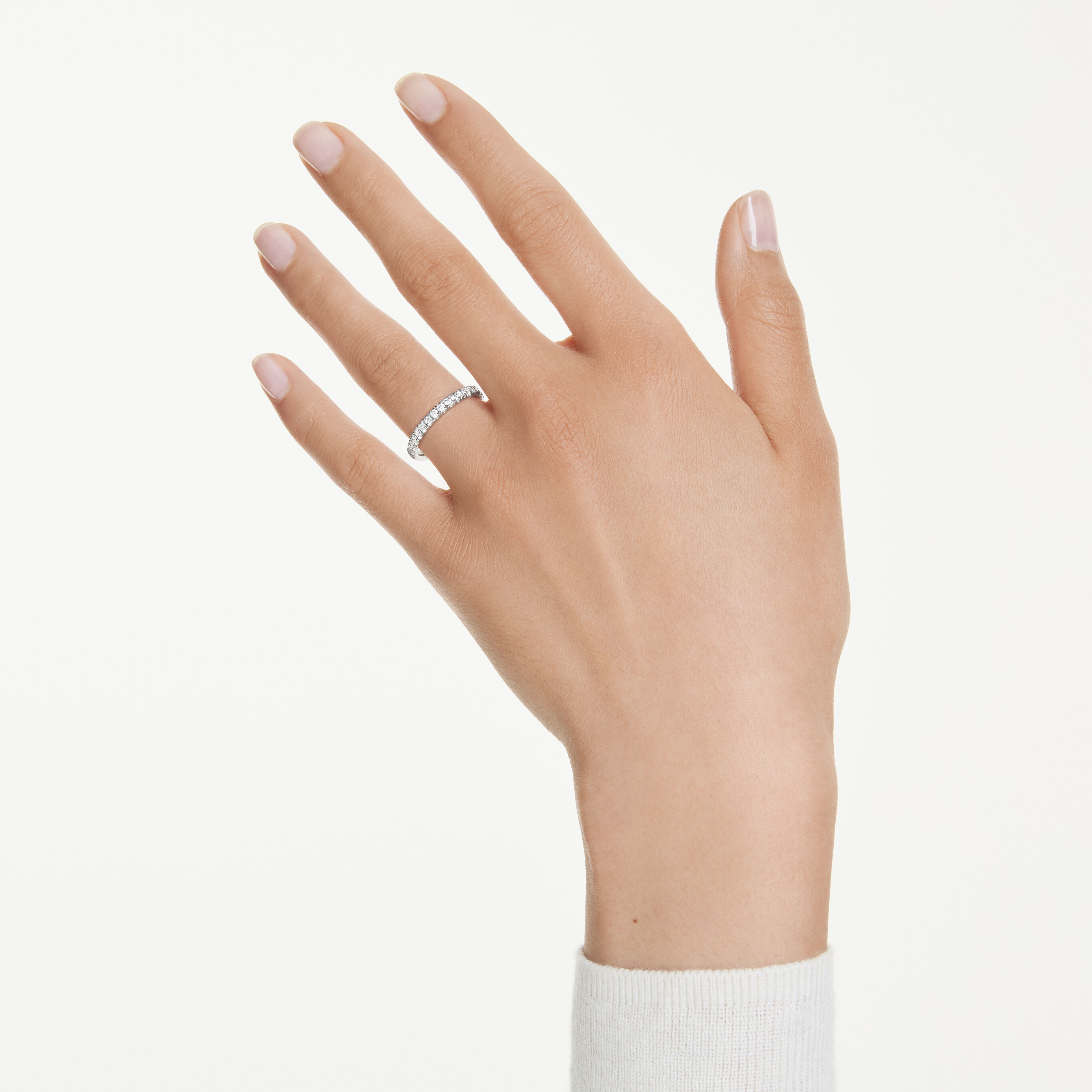 swarovski eternity band ring  lab grown diamonds 0 4 ct tw  round shape  sterling silver