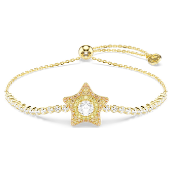 swarovski سوار sublima، قطع مُستدير، شكل نجمة، ألوان متعددة، لمسة نهائية من الذهب عيار 18 قيراط