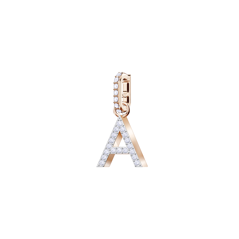 اشتري دلاية حرف A من مجموعة Swarovski Remix Collection بيضاء بطلاء ذهب وردي سواروفسكي في الرياض جدة السعودية 5434405