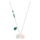 swarovski symbolic pendant clover green mixed metal finish
