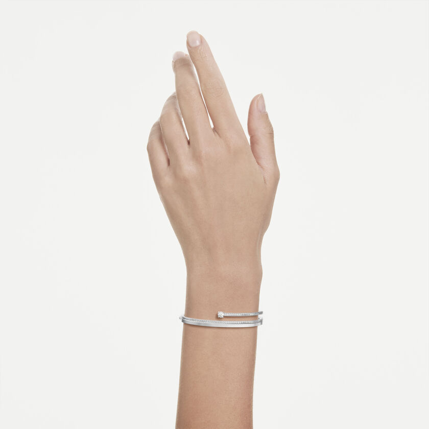 swarovski سوار fresh، قطع مُستدير، لون أبيض، طلاء روديوم
