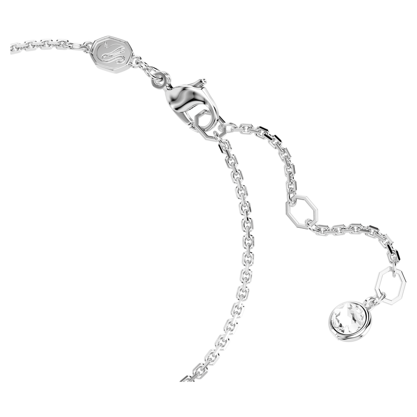 swarovski سوار hyperbola، شكل إنفينيتي، لون أبيض، طلاء روديوم