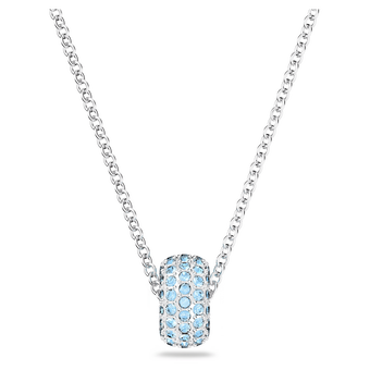 swarovski قلادة stone، لون أزرق، طلاء روديوم
