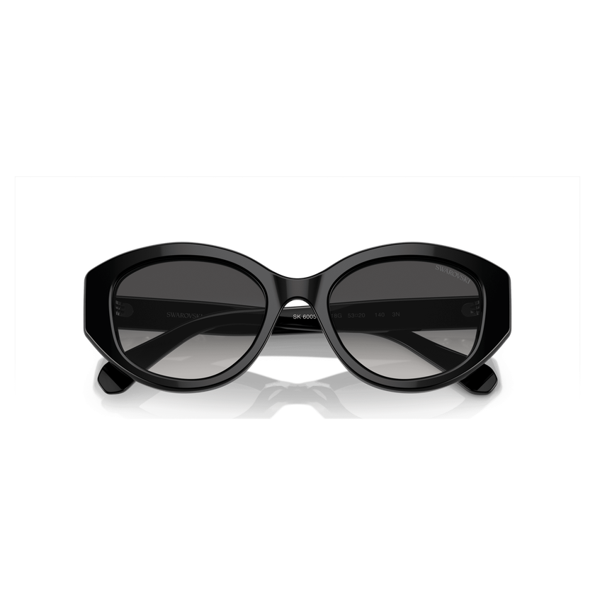 swarovski نظارة شمسية، شكل كات آي، sk6005el، لون أسود