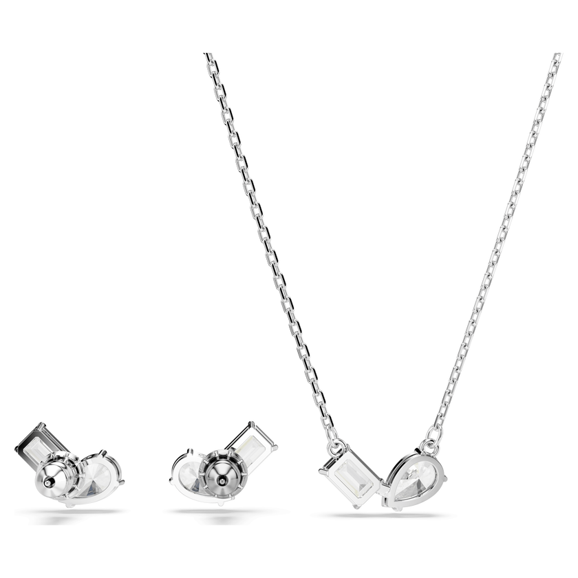 swarovski طقم mesmera، قطع متنوع، لون أبيض، طلاء روديوم