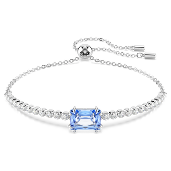 swarovski سوار matrix، قطع متنوع، لون أزرق، طلاء روديوم