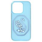 حافظة Signum للهاتف الذكي، على شكل بجعة، iPhone® 14 Pro، لون أزرق