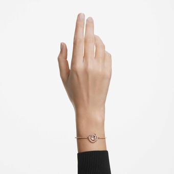 swarovski سوار generation، لون أبيض، طلاء ذهبي وردي