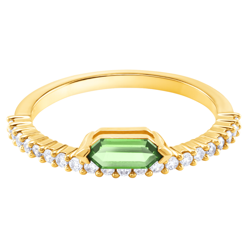 swarovski خاتم oz، أبيض، بطلاء بلون ذهبي