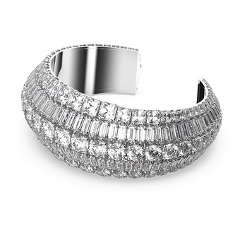 إسورة Hyperbola، كبير، لون أبيض، طلاء روديوم swarovski إسورة hyperbola، كبير، لون أبيض، طلاء روديوم